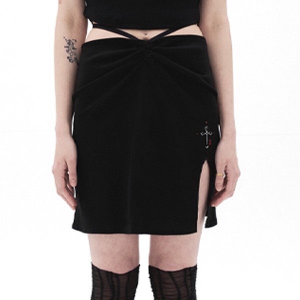 212-Shirring ribbon skirt