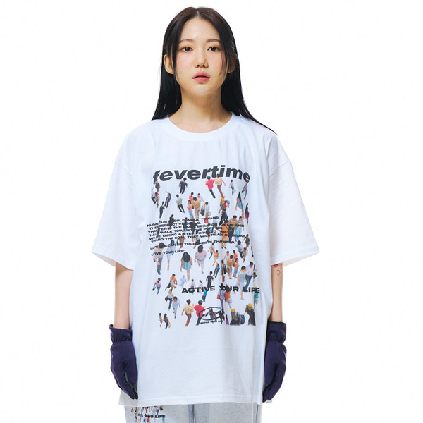 22 시티즌 그래픽 반팔 티셔츠 화이트